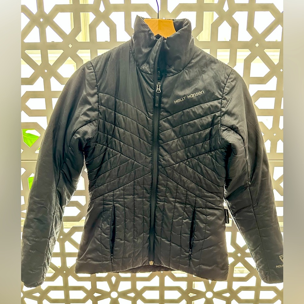 HELLY HANSEN , black biker style, ski / winter jacket. Size S